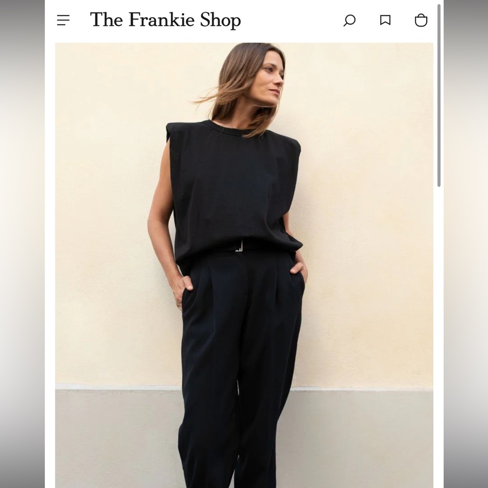 Frankie Shop Sleeveless T shirt with padded shoulder